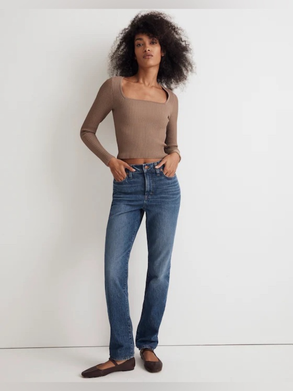 NWT Madewell perfect vintage jeans 30 classic blue denim straight leg high rise